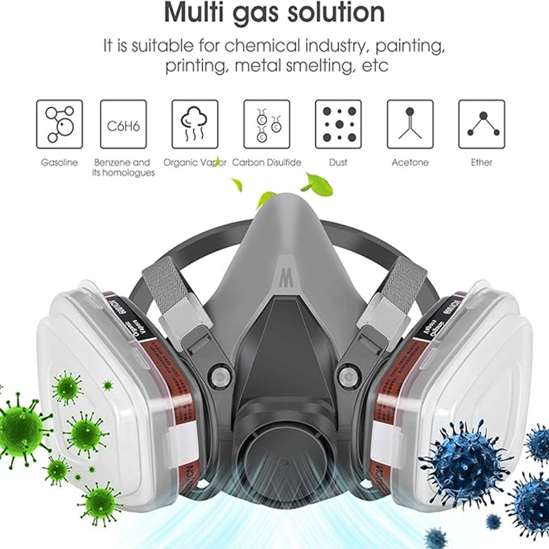 Respirator Half Face - Novo 15in1 6200 respirador de gás