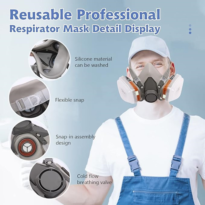 Novo 15in1 6200 respirador de  - Respirator Half Face avaliação e preço