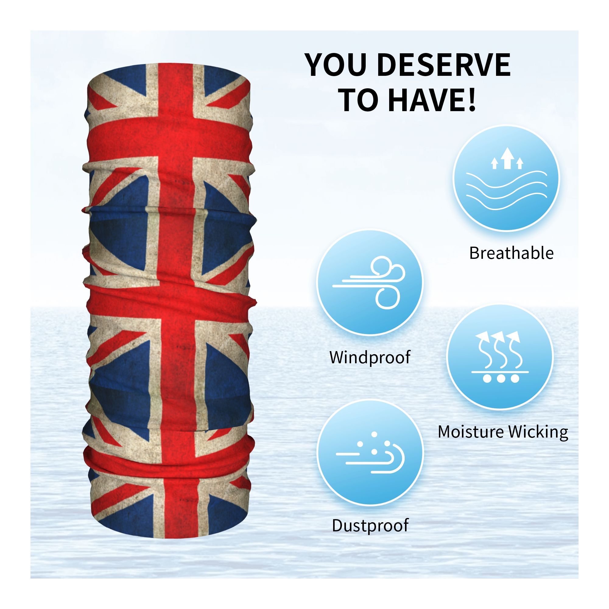 Bandeira do Reino Unido, Bande - Neck Gaiter Face Cover avaliação e preço