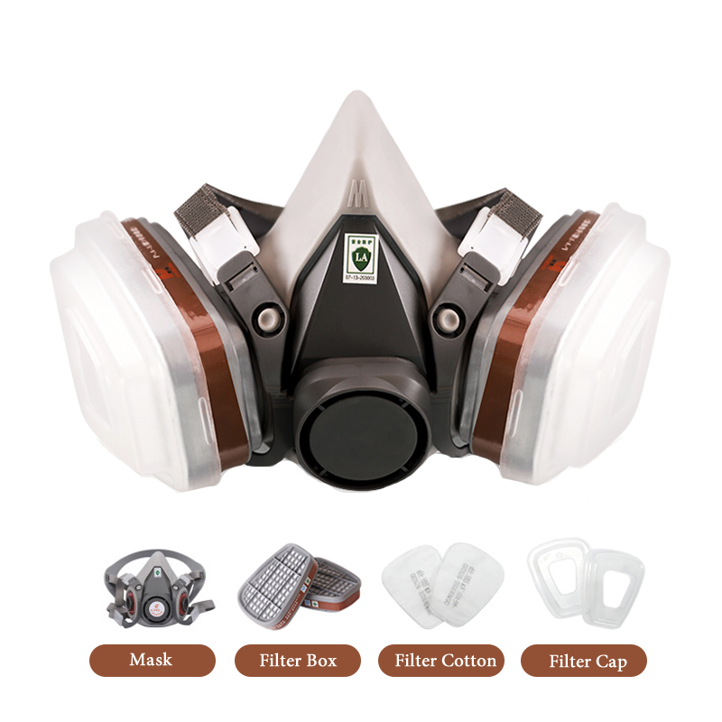 Meia face 6200 máscara de gás  - Dust Mask Construction avaliação e preço