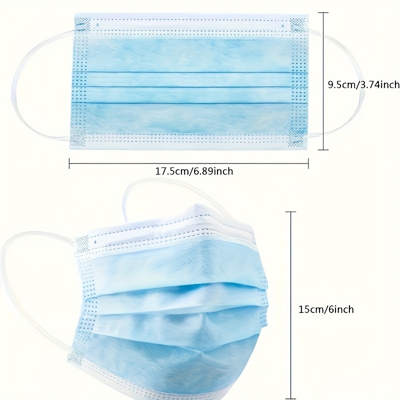 Entrega em 10 Dias! 400 unidad - Disposable Mask Blue avaliação e preço